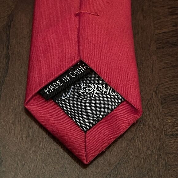 Alexander Logan Red 100% Polyester Men’s Neck Tie Made In China ￼ - Picture 8 of 10